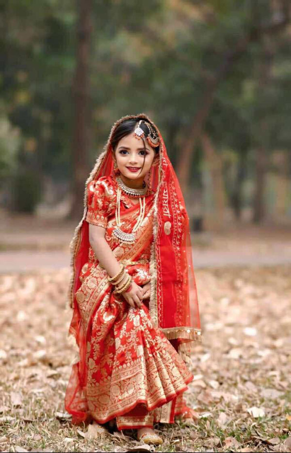 দোপাট্টা সহ বেনারসি কাতান শাড়ি (ওড়না সহ) - Image 2