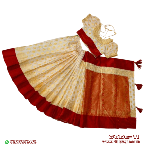 বাচ্চাদের জামদানী রেডি শাড়ি - Image 2