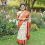 বাচ্চাদের জামদানী রেডি শাড়ি - Image 2