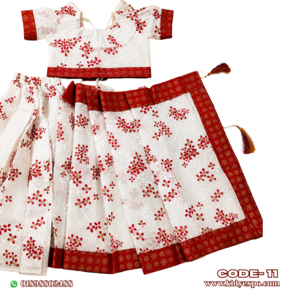 প্রিমিয়াম হাফ'সিল্ক সুতির বেবি রেডি শাড়ি - Image 3