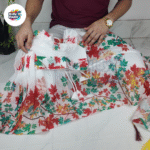 বাচ্চাদের ডিজিটাল প্রিন্ট রেডি শাড়ি - Image 2