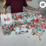 বাচ্চাদের ডিজিটাল প্রিন্ট রেডি শাড়ি - Image 3