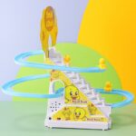Automatic Duck Climbing Stairs Toy with Music & LED Lights | Cute Duck Slide Escalator Track Toy for Kids - Image 4