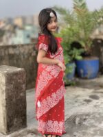 বাচ্চাদের প্রিমিয়াম সুতি রেডি শাড়ি - Image 6