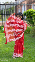 বাচ্চাদের প্রিমিয়াম সুতি রেডি শাড়ি