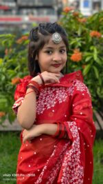 বাচ্চাদের প্রিমিয়াম সুতি রেডি শাড়ি