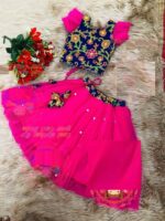 প্রিমিয়াম কিডস পার্টি লেহেঙ্গা - রানী গোলাপি - Image 2